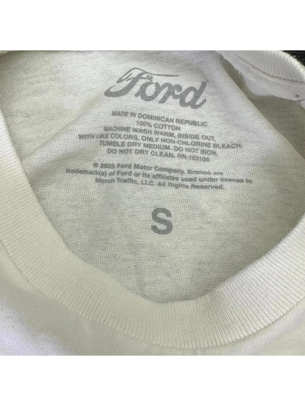 Ford Bronco Wild Built T-Shirt Size S